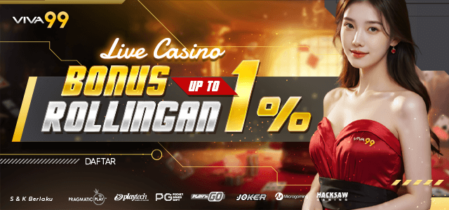 Bonus ROLLINGAN 1% Live Casino