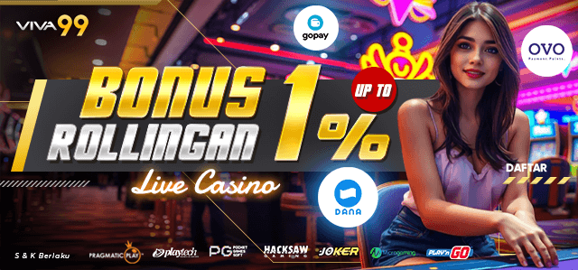 Bonus ROLLINGAN 1% Live Casino