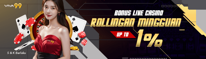 KOMISI MINGGUAN UP TO 1% LIVE CASINO